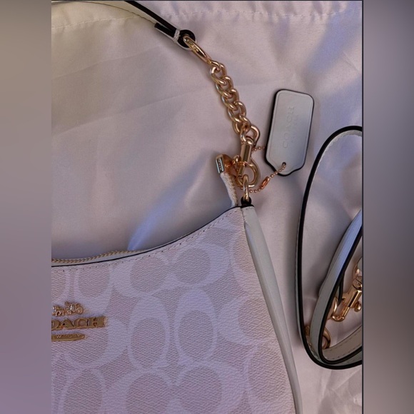 Coach Cream and Gold Purse - Picture 1 of 4